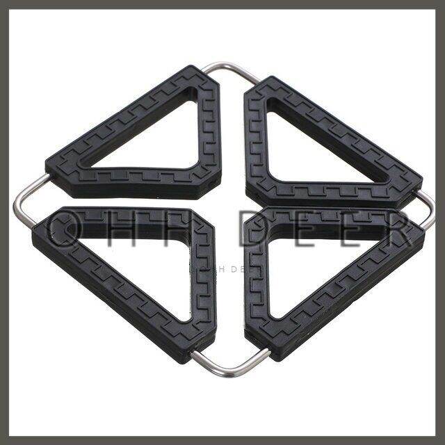 OHHDEER Rubber Mat Expandable Hot Pot Holder with Stainless Steel Frame Kitchen Heat Resistant