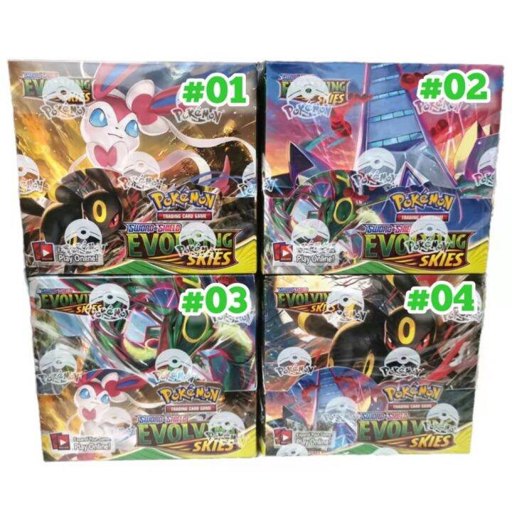 360 Cards Pokemon TCG Sword&Shield Evolving Skies Booster Box Lazada PH