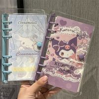 ℡✐♙ Cartoon Sanrio A6 Looseleaf Notebook Kuromi Mymelody Thickened Notebooksimple High Value Anime Kuromi Cute Cinnamoroll Hand Book