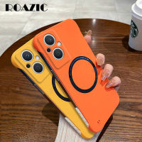 ROAZIC เคสโทรศัพท์ไร้กรอบสำหรับ8Z OPPO Reno 5G/Reno 7Z 5G หลากสีเคสหลัง PC แบบแข็งบางเฉียบเป็นมิตรกับผิวเคลือบกระเป๋าใส่กล้อง Reno8 Reno7 Z 5G