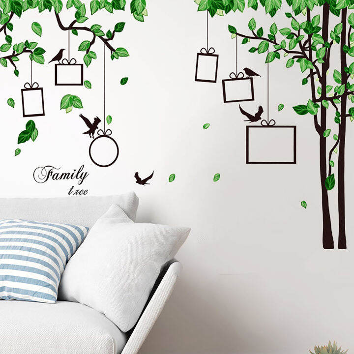 venicenight-2pcs-tree-cartoon-bird-shape-home-room-study-photo-background-decal-wall-sticker