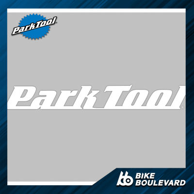 Parktool  DL-36W สติ๊กเกอร์โลโก้ Park Tool สีขาว Horizontal Logo Decal - White เครื่องมือซ่อมจักรยาน จาก USA