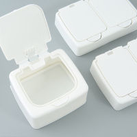 Home Storage Box Stationery Storage Box Pop-up White Square Desktop Debris Sorting Box