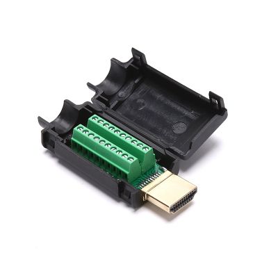 1PCS HDMI 2.0 Adapter Connector Breakout To 20P Terminal Board With Housing Shell