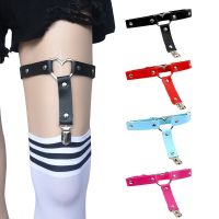 【YF】▦₪  1PC Garter Leather Punk Elastic Harness Suspender Leg Stockings Garters ClipS Thigh