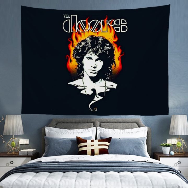 cw-the-doors-tapestry-wall-hanging-band-wallpaper-bedroom-music-decoration-headboards-tapestries-custom