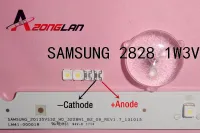 50PCS For  SAMSUNG LED TV Application  Backlight Flip-Chip 3255 1.5W 3V  2828 Cool white LED LCD TV Backlight SPBWH1322S1KVC1BIB Electrical Circuitry