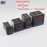 220vac และ Ssr เอาท์พุทมาส์กเทอร์โมควบคุมอุณหภูมิที่มีสัญญาณเตือน Buzzer และฟังก์ชั่นเวลา0-9999วินาที