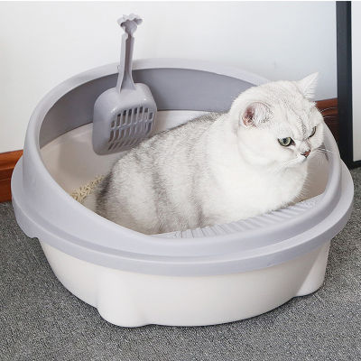 Anti Splash Cats Litter Box Toilet Bedpans with Scoop Cat Dog Tray Sand Box Toilet for Training Tray Home Garden Cleaning