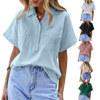 Fashion Clothes Elegant Casual Streetwear Comfortable New Cotton Linen Women Clothing Shirts for Women Vintage Tshirts y2k Tops