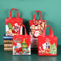 Christmas Event Essentials Holiday Gift Bags Nonwoven Laminated Bag Christmas Party Supplies Snowman Tote Bag