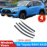 Deflectors สำหรับ Toyota Rav 4 2022อุปกรณ์เสริม Suzuki ข้าม RAV4 XA50 2019 2020 2021รถด้านข้าง Windows Visors Rain Eyebrow Guards