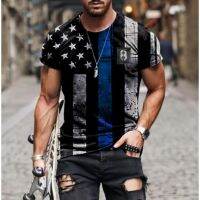 Personalized 3D digital printed crewneck casual summer mens sports short sleeve T-shirt