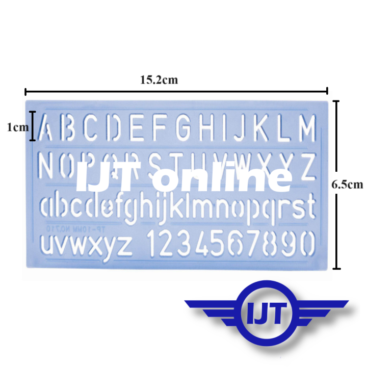 ABC Template Stencil Plate (1cm / 2cm/ 3cm) / Alphabet Stencil Ruler