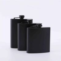 6oz/7oz/8oz Hip Flask Leak-proof Convenient Stainless Steel Matte Black Whiskey Flask for Outdoor