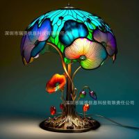 大货 Stained Glass Plant Series Table Lamp 彩绘玻璃植物台灯