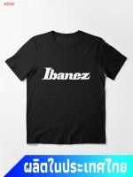 sow กีตาร์ ดนตรี ทำนอง คอร์ด วงดนตรี หิน music band Ibanez Guitars Essential T-Shirt คอกลม แฟชั่น แขนสั้น แฟชั่น เสื้อยืด ผ้าฝ้ายแท้