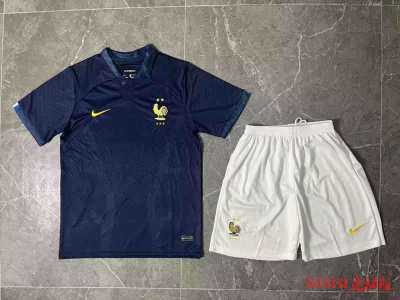 22/23 France Home Football Jersey Set สำหรับผู้ใหญ่