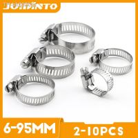 ☾❦☢ JUIDINTO 2-10pcs Adjustable Worm Gear Hose Clamp Stainless Steel 6-95mm Hose Clip Lock for Water and Gas Pipes