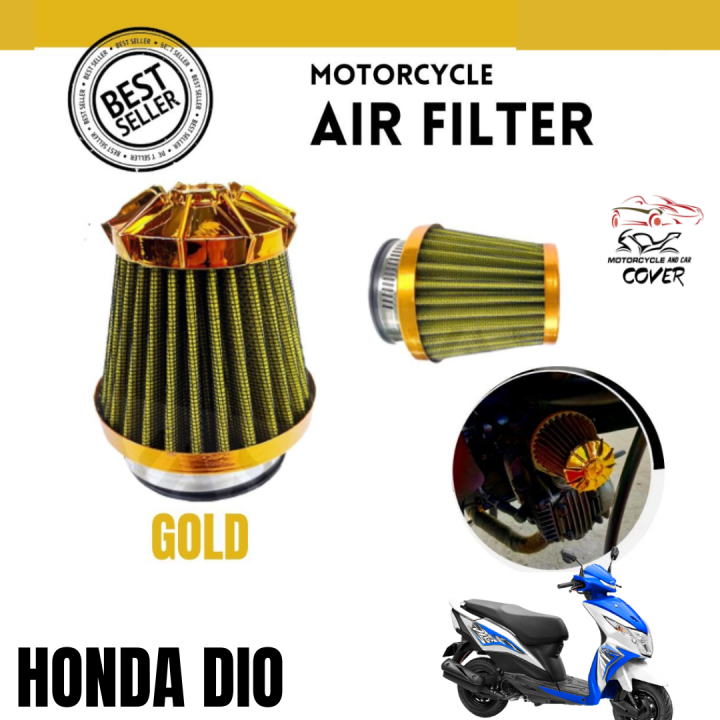 HONDA DIO AIR FILTER GOLD MOTOR AIR CLEANER EARBUDS MUSHROOMS HEAD