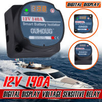 Voltan Sensitif รีเลย์ชาร์จดิจิตอล,140A ดิจิตอล VSR 12V สำหรับตั้งแคมป์ Kereta RV เรือยอชท์เรือกลไฟแบตเตอรี่สมาร์ท