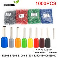 1000pcs/Pack E6018 for 6mm2 Terninal Pins Insulated Ferrules Terminal Block Cord End Wire Connector Electrical Crimp Terminator Electrical Connectors