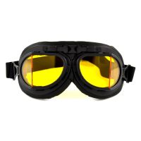 【COOL】 【Best value】 BJMOTO Retro Vintage Pilot แว่นตารถจักรยานยนต์ Cruiser Scooter Biker Motocross Goggle สำหรับ Harley