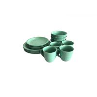 [ของแท้ ส่งฟรี] DINING SET CERAMIC 16PCS/SET GREEN ชุดจานชามเซรามิกCLASSIC 16ชิ้น/ชุด เขียว ของแท้ จำนวนจำกัด สินค้าพร้อมจัดส่ง