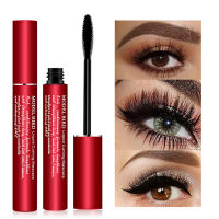 4D Silk Fiber Mascara Waterproof Smudge-proof Eyelash Lengthening Mascara for Fuller and Longer Eyelashes