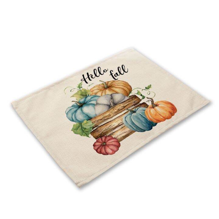 1pcs-thanksgiving-pumpkin-print-linen-dining-mat-the-fall-festival-autumn-harvest-placemat-car-maple-leaf-flower-drink-coaster