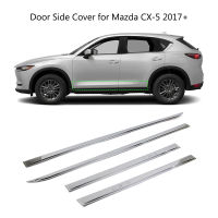 รถประตูด้านนอกแถบด้านข้างฝาครอบProtector GuardสำหรับMazda CX-5 CX5 2017 2018 2019 2020 2021 Chrome Molding Trim 4Pcs