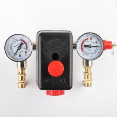 【hot】✳  1 Port Air compressor parts Bama bracket regulator air with gauge pressure switch 220V safety valve