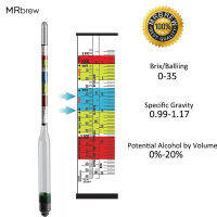 Triple Scale Hydrometer สำหรับ Home Brew ไวน์เบียร์ไซเดอร์แอลกอฮอล์การทดสอบ3 Scale Hydrometer ไวน์น้ำตาลเมตรแรงโน้มถ่วง ABV Tester888