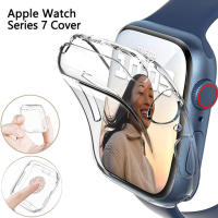 เคส Apple Watch Case ขนาด 38 มม. 40 มม. 42 มม. 44 มม. 41mm 45mm ซิลิโคนอ่อนนุ่มหุ้มใสสำหรับ iWatch Series 7 6 se 5/4/3/2/1