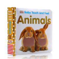 Original and genuine picture books in English produced by DK baby touch and feel animals childrens English Enlightenment touch cardboard book cant tear cardboard book 0-3 years old parents and children read early education and wisdom