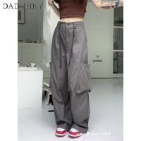 DaDuHey Japanese Style Workwear Casual Pants Womens Summer Multi-Pocket Loose Thin Straight Pants Fashion Cargo Pants QC7311538