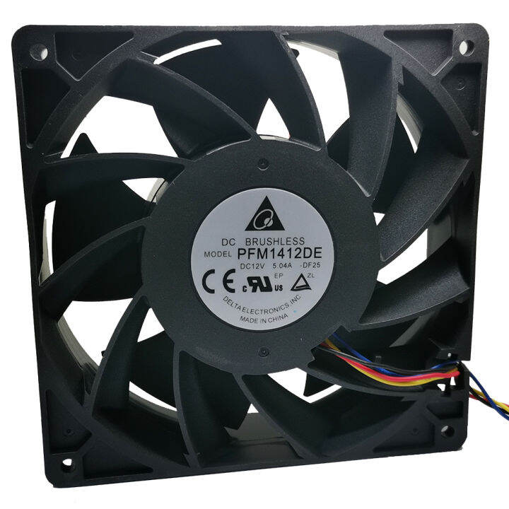 original-delta-pfm1412de-14038-14cm-5-04a-12v-4-wire-violent-large-air-volume-cooling-fan