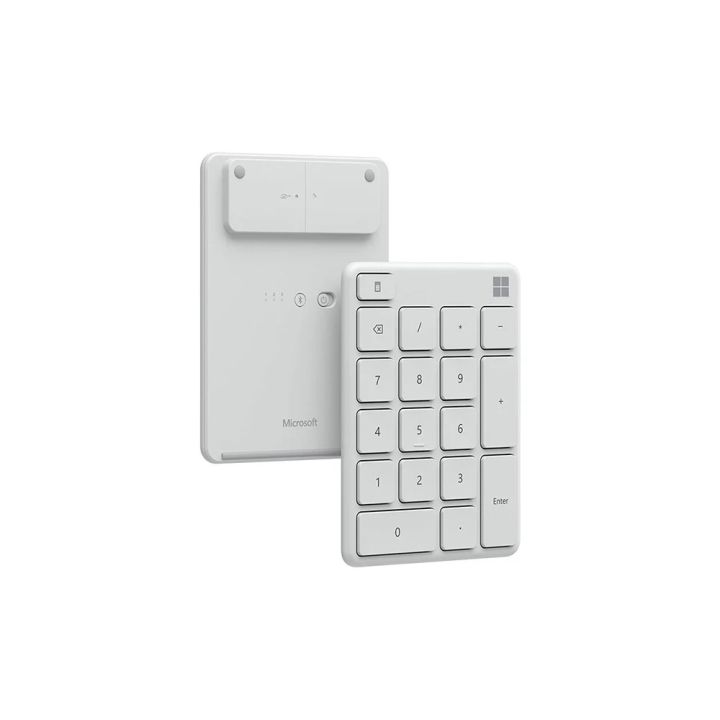 microsoft-number-pad-bluetooth-คีย์บอร์ดตัวเลขไร้สาย-เชื่อมต่อผ่านบลูทูธ-สีขาว