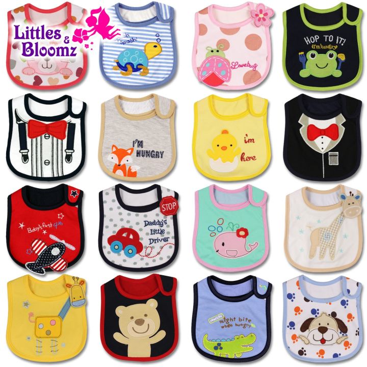 littles-amp-bloomz-baby-girl-boy-feeding-bibs-waterproof-apron-cartoon-towel-kids-toddler-dinner-baberos-bandanas-burp-cloths-adhesives-tape