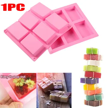 Silicone Soap Mold for Soap Making 3D 6 Forms Oval Rectangle Soap Mould  Handmade Craft Flowers Bathroom Kitchen Soap Mold