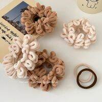 [COD] and winter plush hair large intestine ring tie rubber band high elastic durable head female net red simple