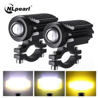 NLpearl 12V เลนส์ไฟหน้ารถจักรยานยนต์ Led แสงจ้าโคมไฟเสริมรถ4wd รถเอทีวี Suv จุดขับรถสีเหลืองไฟตัดหมอก