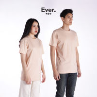 เสื้อยืดเปล่า [Ever ผ้า Extra Soft-สีเบจ] เรียบลื่น ใส่สบาย! ไม่ยับ ไม่ยืด ไม่ย้วย