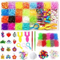 1Set Loom Rubber Bands Bracelet Making Refill Tool Set Kit for Kids DIY Craft Jewelry Making Supplies Materials Girls Boys Gift