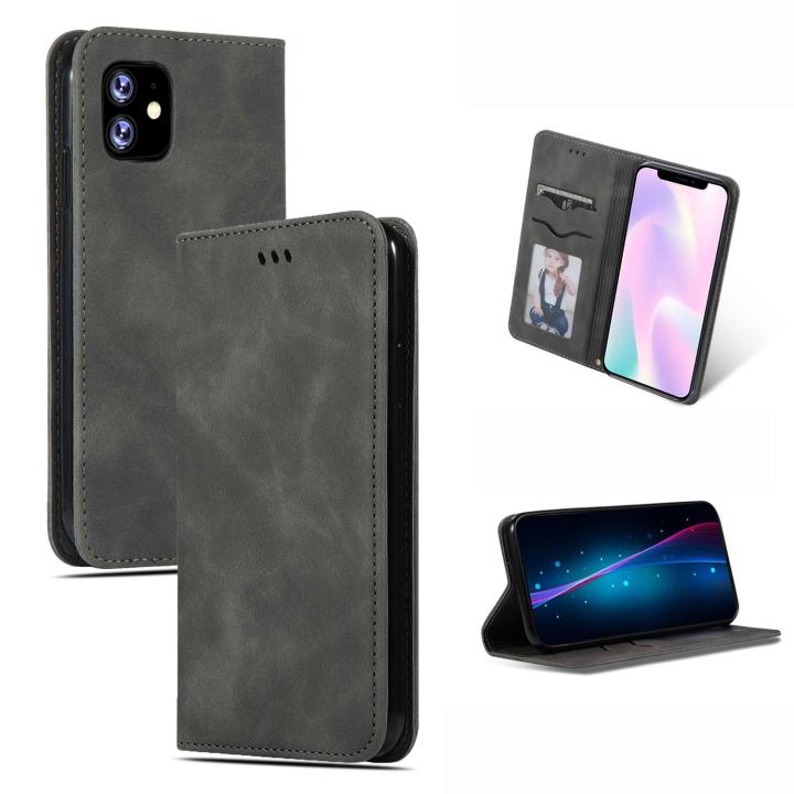 iphone-11-2019-case-retro-ธุรกิจหรูหราหัวเข็มขัดหนังกระเป๋าสตางค์พร้อมขาตั้งและช่องเสียบการ์ดสำหรับ-iphone-11-2019-case