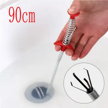 60cm Spring Pipe Dredging Tools, Drain Snake, Drain Cleaner Sticks Clog  Remover Cleaning Household for KitchenBending sink tool