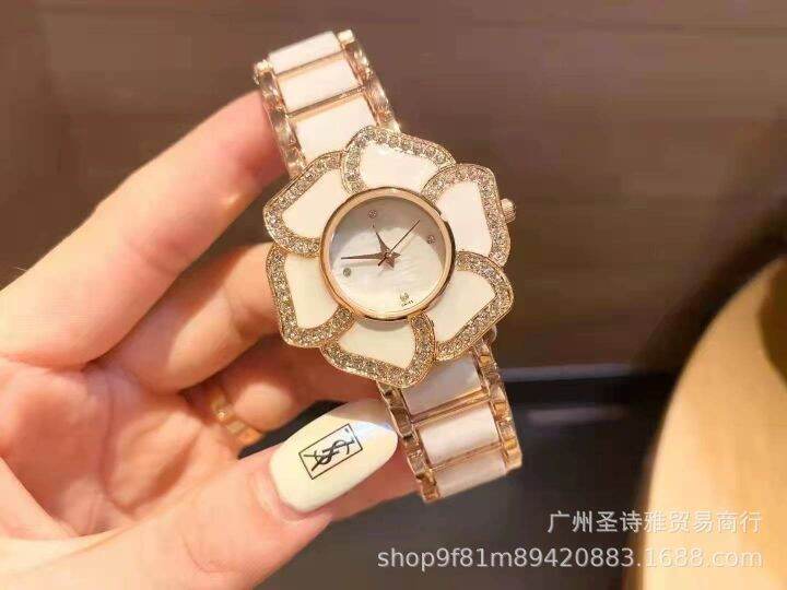 wechat-business-hot-style-non-trace-undertakes-to-sweet-home-with-camellia-form-set-auger-ceramic-joker-female-watch-wholesale-undertakes