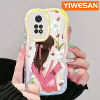 YIWESAN เคสสำหรับ Xiaomi MI Redmi Note 11 11S Poco M4 Pro 4G เคสลายผีเสื้อรูปหญิงสาวสวยเคสนิ่มกันรอยขีดข่วนเคสโทรศัพท์โปร่งใสฝาครอบป้องกันเลนส์กล้องถ่ายรูป TPU ซิลิกาเจลป้องกันการตก