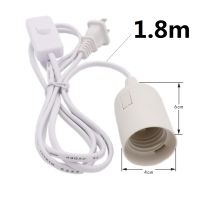 1.8m Power Cord Cable E27 Lamp Bases EU plug with switch wire for Pendant LED Bulb E14 e27 Hanglamp Suspension Socket Holder