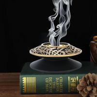 Creative Arabic Incense Burner UFO-shaped Aromatherapy Stove Resin Decorations for Home Ramadan Incense Base Cones Holder